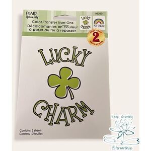 Lucky Charm & Rainbow Iron On Transfer
